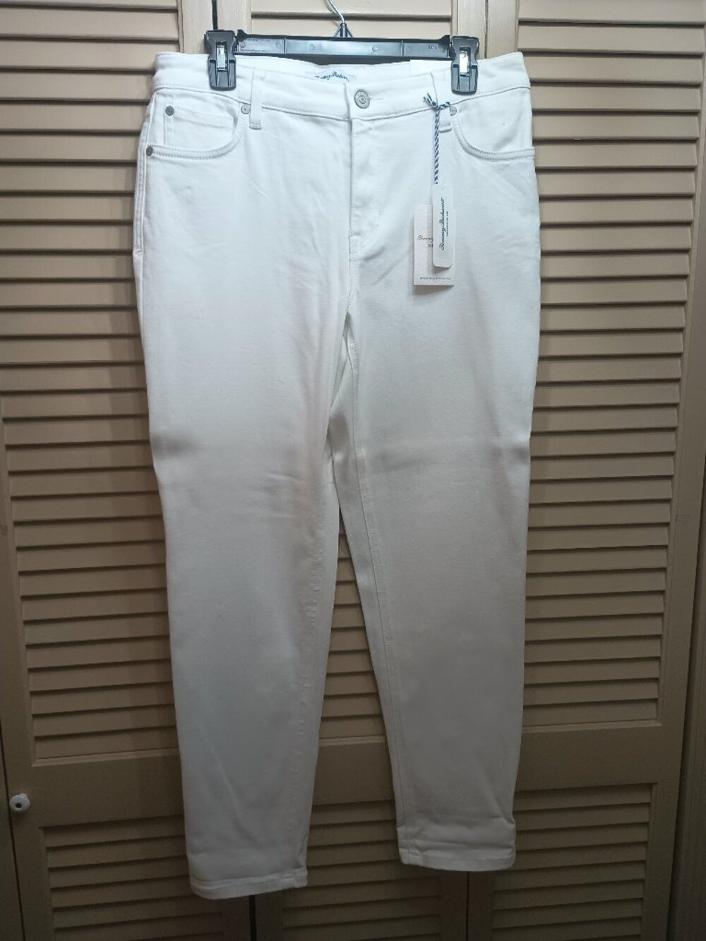 Tommy Bahama Mid-rise Slim Boy Friend White Jeans Sz 10
